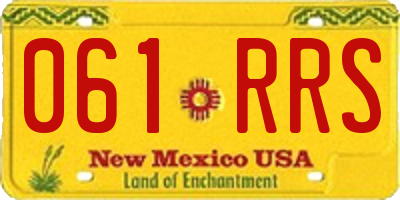 NM license plate 061RRS