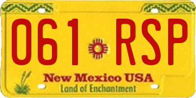 NM license plate 061RSP