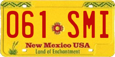 NM license plate 061SMI
