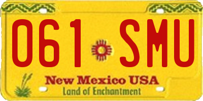 NM license plate 061SMU