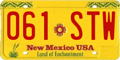 NM license plate 061STW