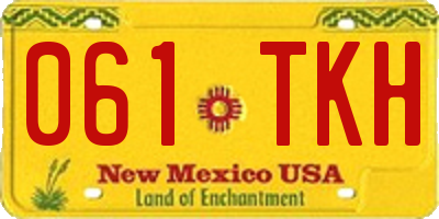NM license plate 061TKH