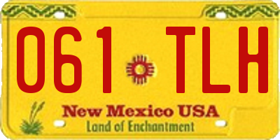 NM license plate 061TLH