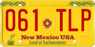 NM license plate 061TLP