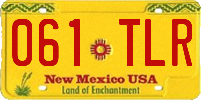 NM license plate 061TLR