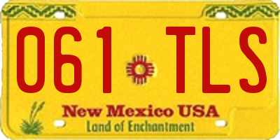 NM license plate 061TLS