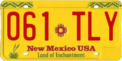 NM license plate 061TLY