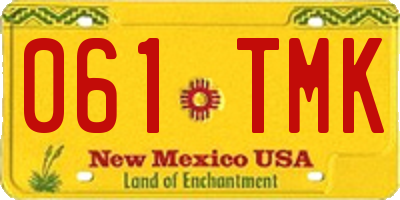 NM license plate 061TMK