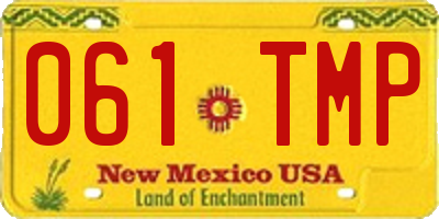NM license plate 061TMP