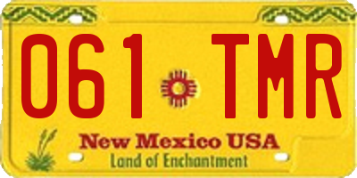 NM license plate 061TMR
