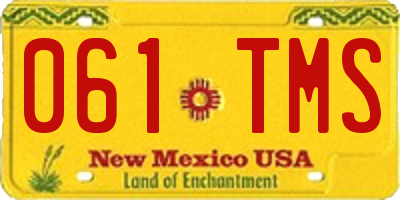 NM license plate 061TMS