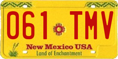 NM license plate 061TMV