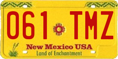 NM license plate 061TMZ