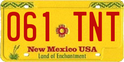 NM license plate 061TNT