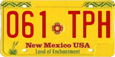 NM license plate 061TPH