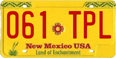 NM license plate 061TPL