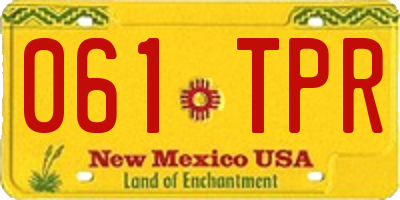 NM license plate 061TPR