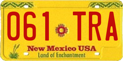 NM license plate 061TRA