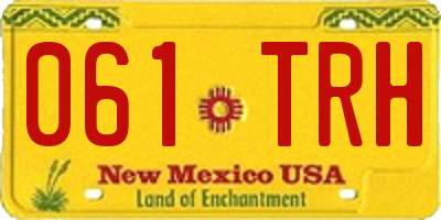 NM license plate 061TRH