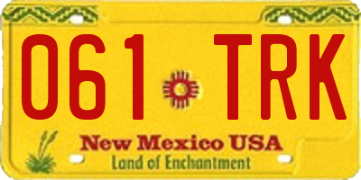 NM license plate 061TRK