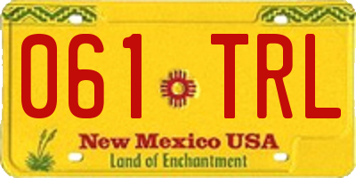 NM license plate 061TRL