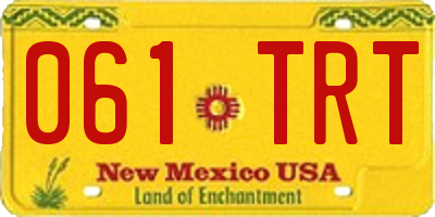 NM license plate 061TRT