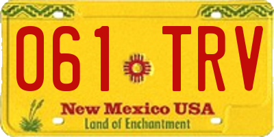 NM license plate 061TRV
