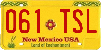 NM license plate 061TSL