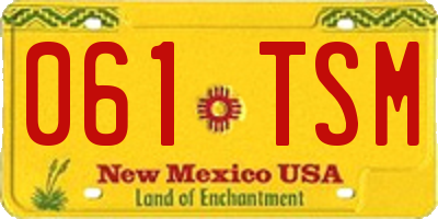 NM license plate 061TSM