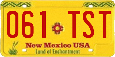 NM license plate 061TST