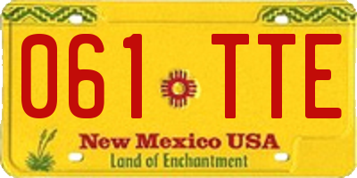 NM license plate 061TTE