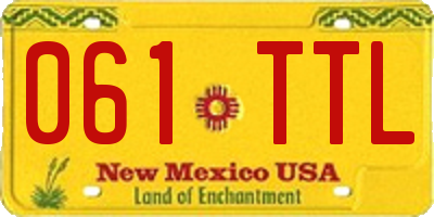 NM license plate 061TTL