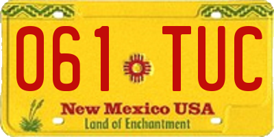NM license plate 061TUC