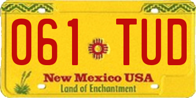 NM license plate 061TUD