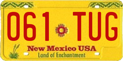 NM license plate 061TUG