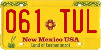 NM license plate 061TUL