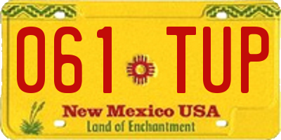 NM license plate 061TUP