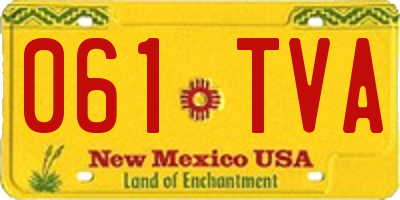 NM license plate 061TVA