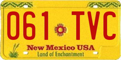 NM license plate 061TVC