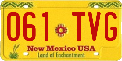 NM license plate 061TVG