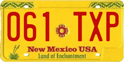 NM license plate 061TXP
