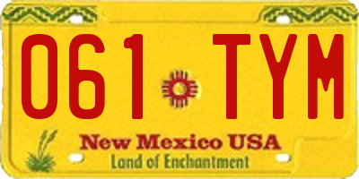 NM license plate 061TYM