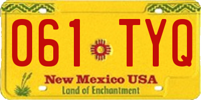 NM license plate 061TYQ