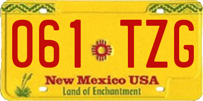 NM license plate 061TZG