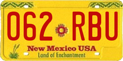 NM license plate 062RBU