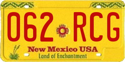 NM license plate 062RCG
