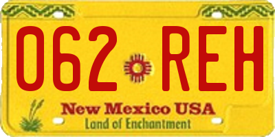 NM license plate 062REH
