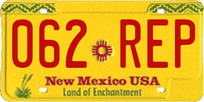 NM license plate 062REP