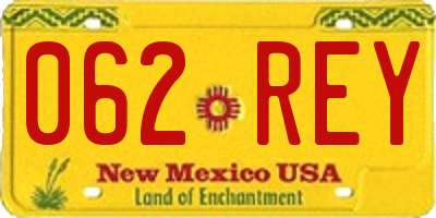 NM license plate 062REY