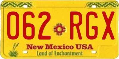 NM license plate 062RGX